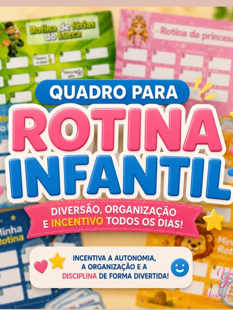 Quadro de rotina infantil personalizado